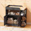 Commode à langer pour bébé, avec grande armoire et 4 tablettes ouvertes, poste à langer multifonctionnel-783387784