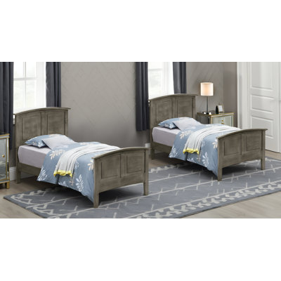 Ensemble de 2 lits simples gris Halden