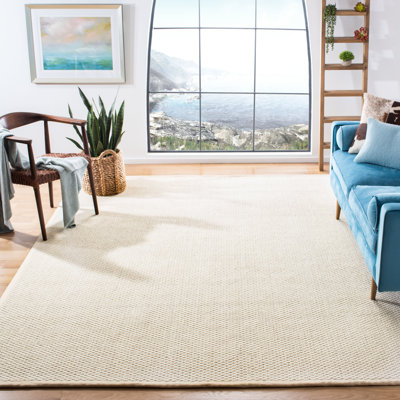 Tapis de couleur unie en laine et sisal Segers Beach