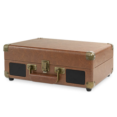 Bluetooth Suitcase Decorative Record Player with 3-Speed Turntable