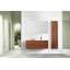 Armoire latérale de salle de bain murale en contreplaqué de bois naturel plaqué figure noyer