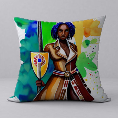  Oreiller New ManosMorenas, caractère et motifs vibrants / taille 18 po x 18 po