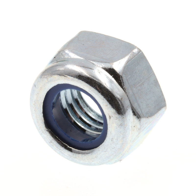 Écrous de verrouillage en nylon, classe 8 métrique, M7-1.0, acier zingué (paquet de 25), H 6,15 po x l 3,95 po x P 0,45 po