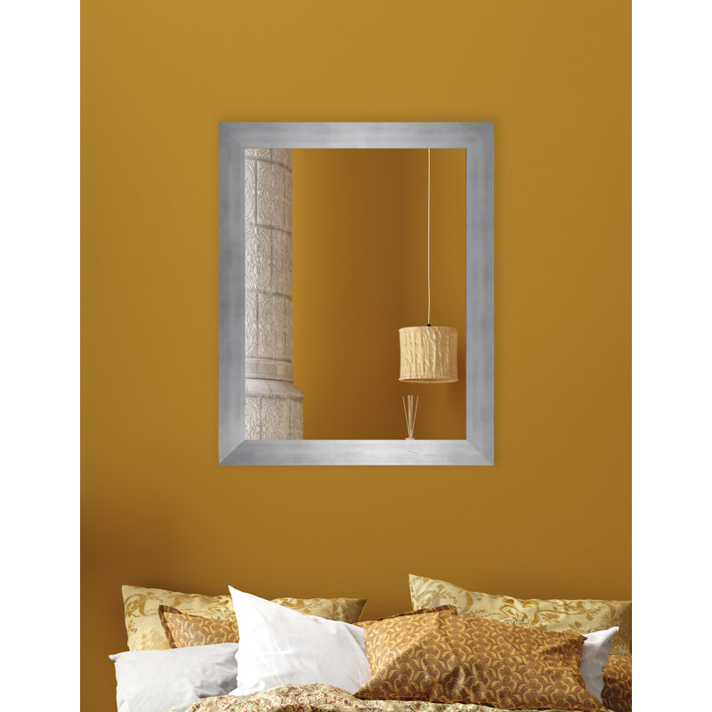 Miroir décoratif, 33 po x 38 po, Argenté mat