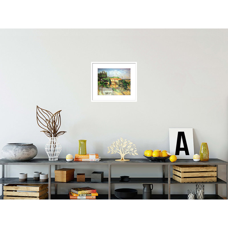 «Viaduct at Estaque» par Paul Cézanne, impression giclée sur cadre, H 17,75 po x l 20,44 po