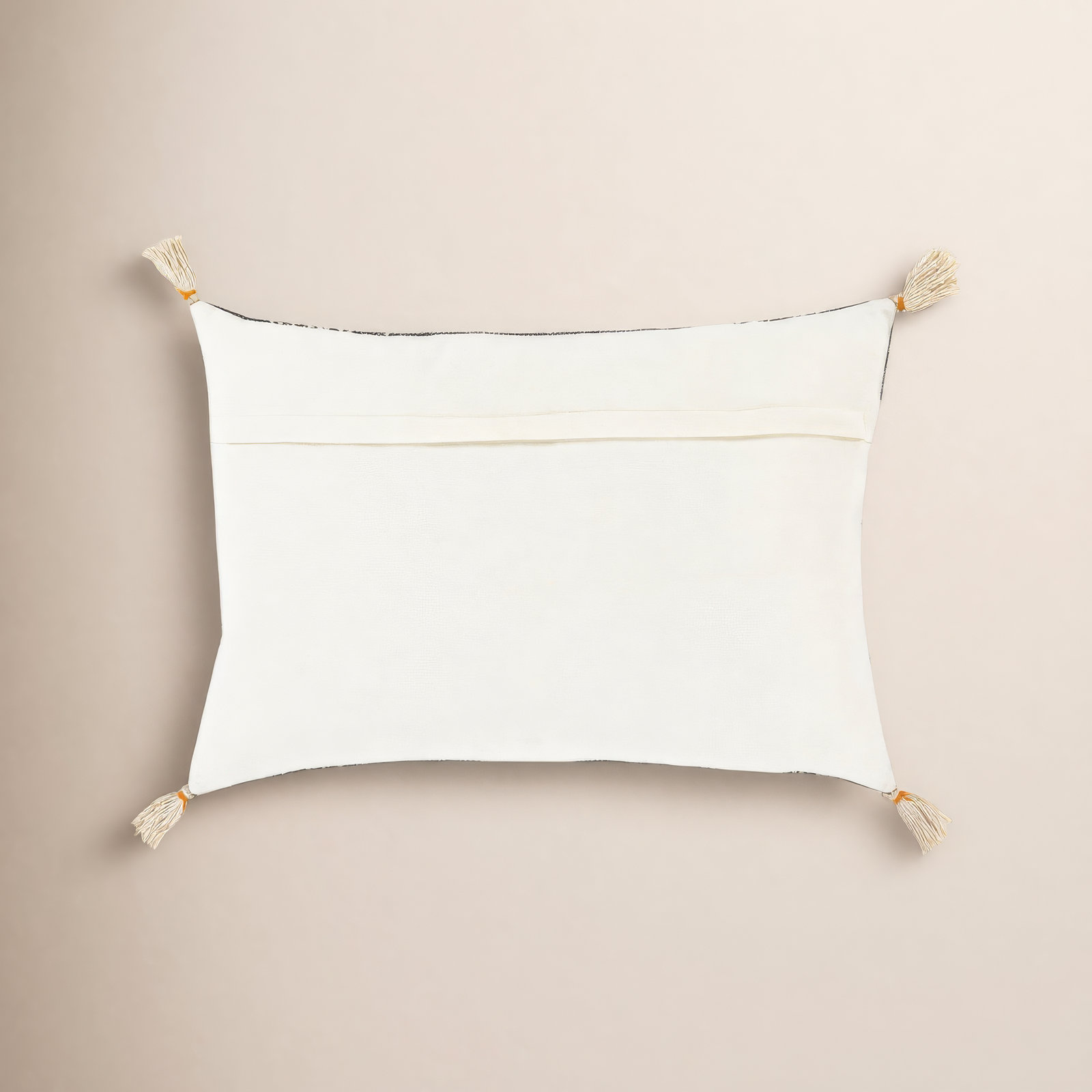 Gordon Embroidered Cotton Lumbar Throw Pillow, Down