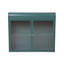 Armoire de rangement murale en métal, 2 portes, verre trempé, tablettes, multi-usage (salle de bain, cuisine, bureau) | Idée de cadeau-2065436215