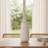 White Ceramic Textured Wavy Vase