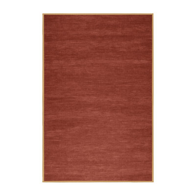 Machine Washable Solid Brown Area Rug