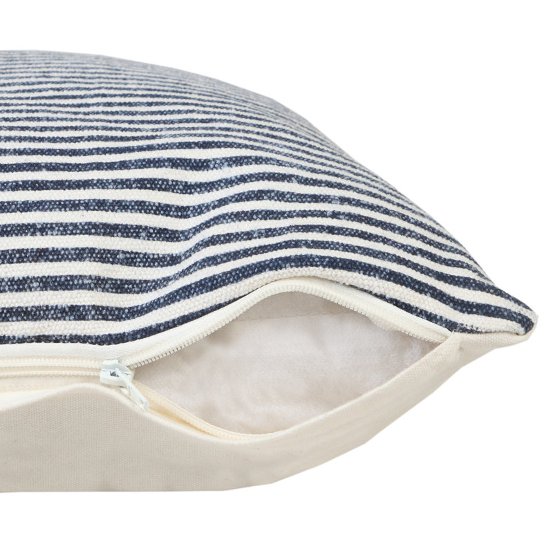 Ensemble de coussin décoratif en coton fait à la main Coastal, Bleu marine
