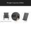 Chaise empilable en osier PE 2 pièces