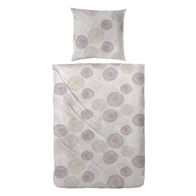 Rasheena Cotton Dots Duvet Cover Set with Pillow Shams, 135cm W x 200cm L Duvet