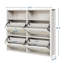 Armoire à chaussures avec tiroirs rabattables, armoire à chaussures autoportante mince, motif floral et poignées en forme de losange-117883177-117883178-126970628