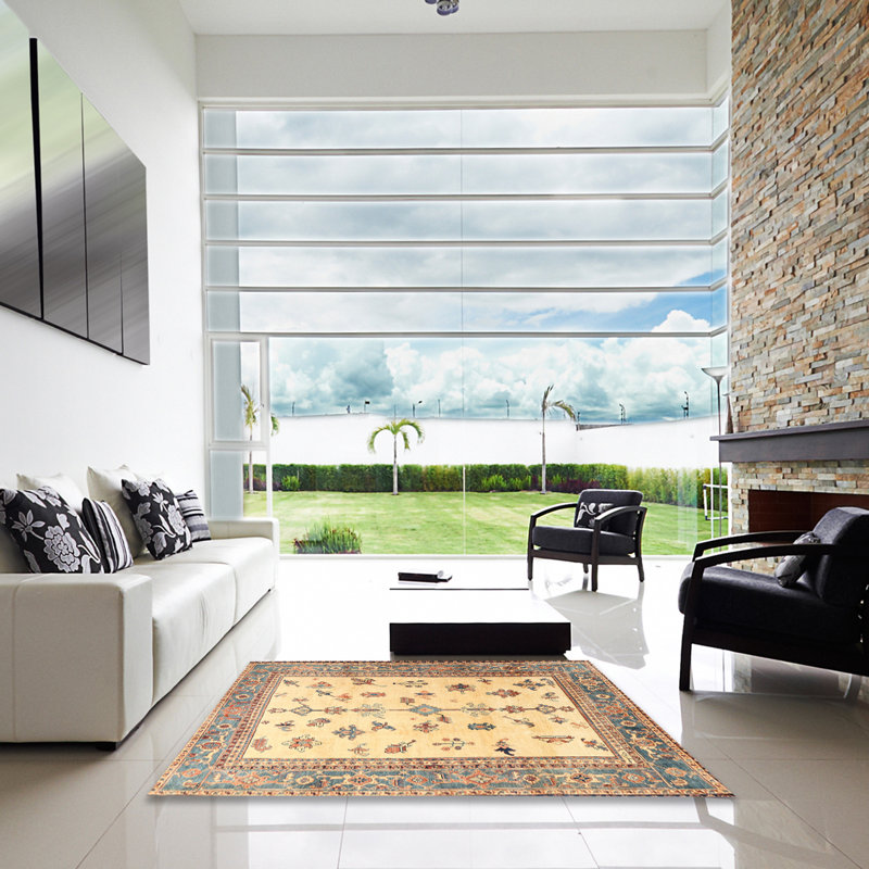 Tapis 100% traditionnel lavable à la machine 3517, Carré 3 pi