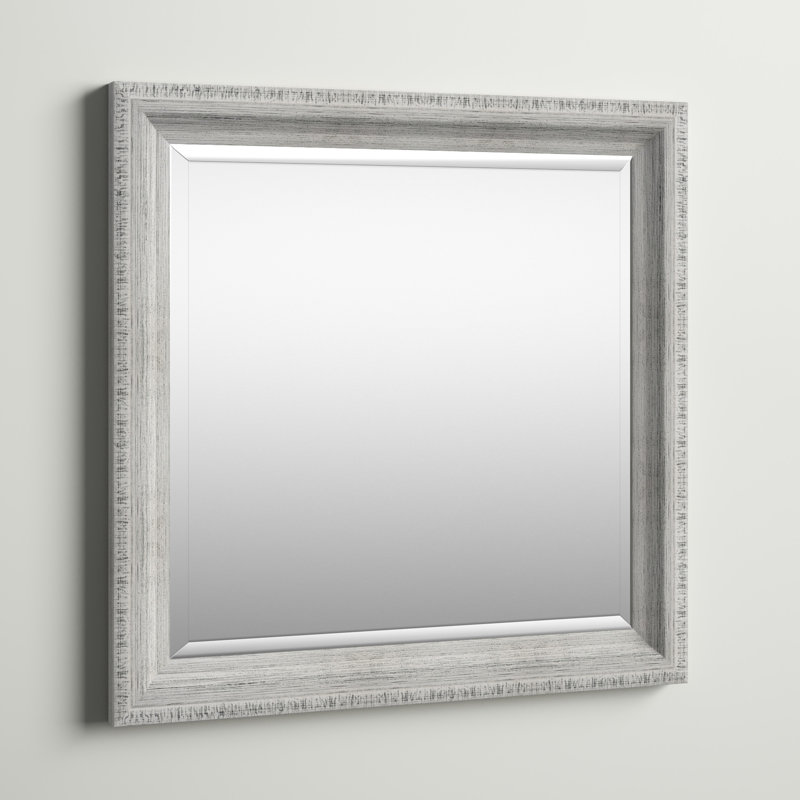 Miroir de coiffeuse rustique biseauté, H 28 po x l 22 po