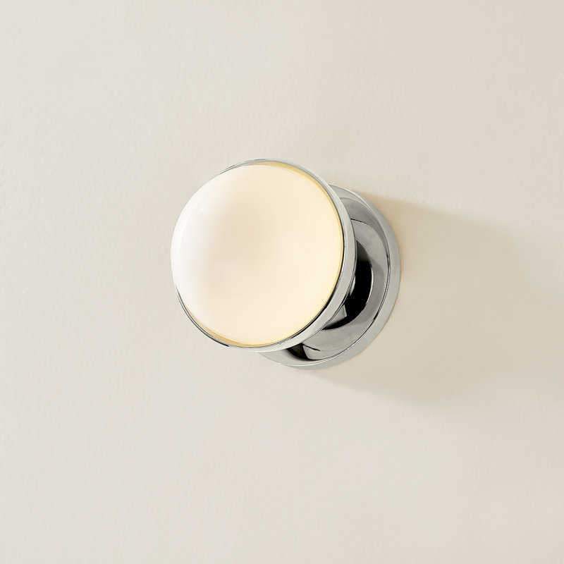 Meuble-lavabo 1 lumière Amy, Nickel poli