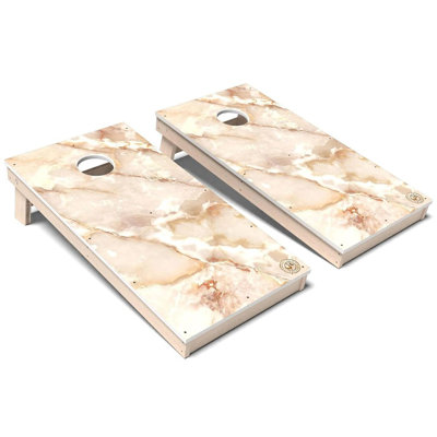Ensemble de planches de cornhole Marble Brown