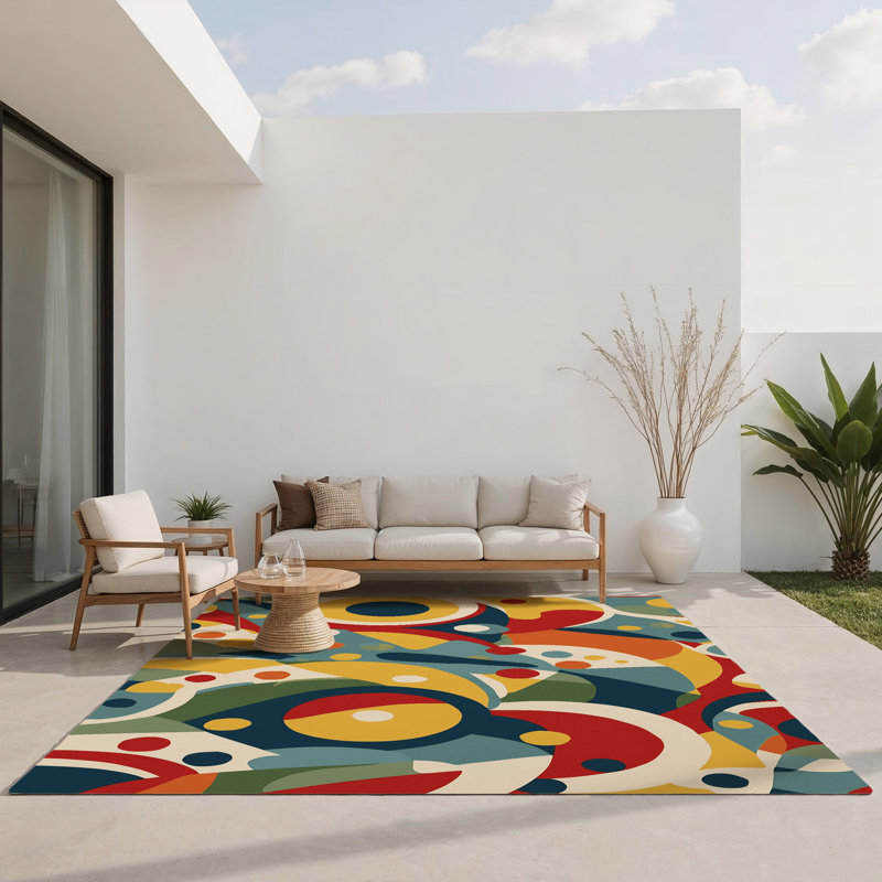 Tapis intérieur et extérieur Vibrant Pulse, Rectangle 1'6" x 2'6"