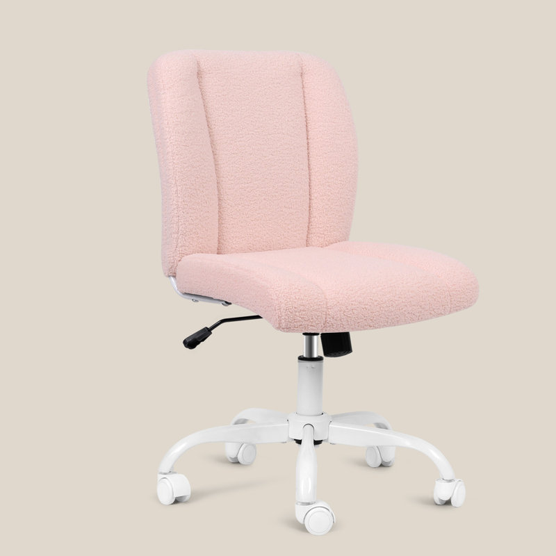 Chaise de bureau de meuble-lavabo avec dossier, Rose