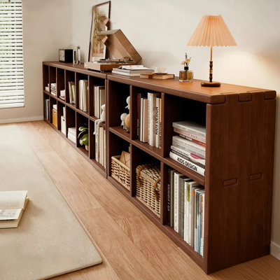 Bibliothèque en bois massif à 8 panneaux, armoire à panneau domestique, bibliothèque sur pied, armoire de rangement de salon, armoire basse combinée, armoire de rangement.