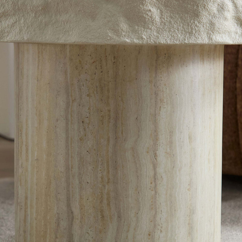 Table basse moderne en fibre de verre sans assemblage