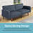 Celeski Futon Sofa Bed, Convertible Fabric Futon Couch Bed, Loveseat Sleeper Sofa, Daybed for Living Room, Apartment, Office-1044837470