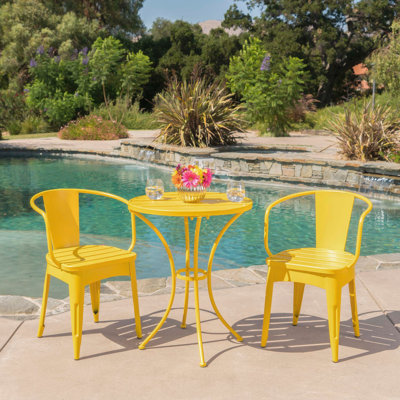 3 Piece KD Metal Bistro Set