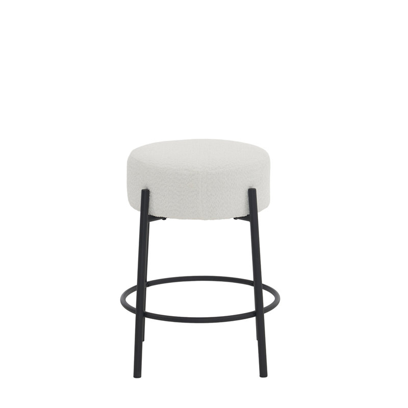 Stool 30" Tall, Round High Bar Stools, Set   2 - Contemporary upholstered dining stools for kitchens, coffee shops and bar stores - Includes sturdy hardware support legs