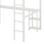 Structure de lit mezzanine avec garde-robe, bureau et tablettes de rangement