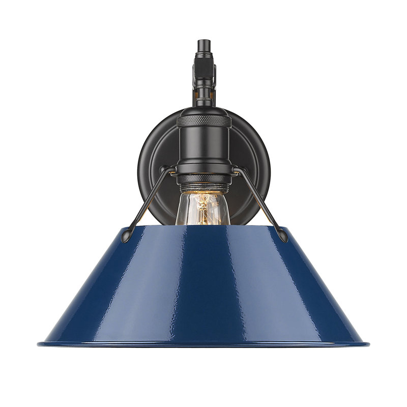 Weatherford Steel Spotlight, Navy Blue, Aged Brass