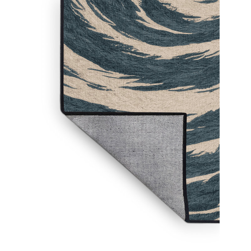 Tapis gris lavable à la machine, Carré 3 pi