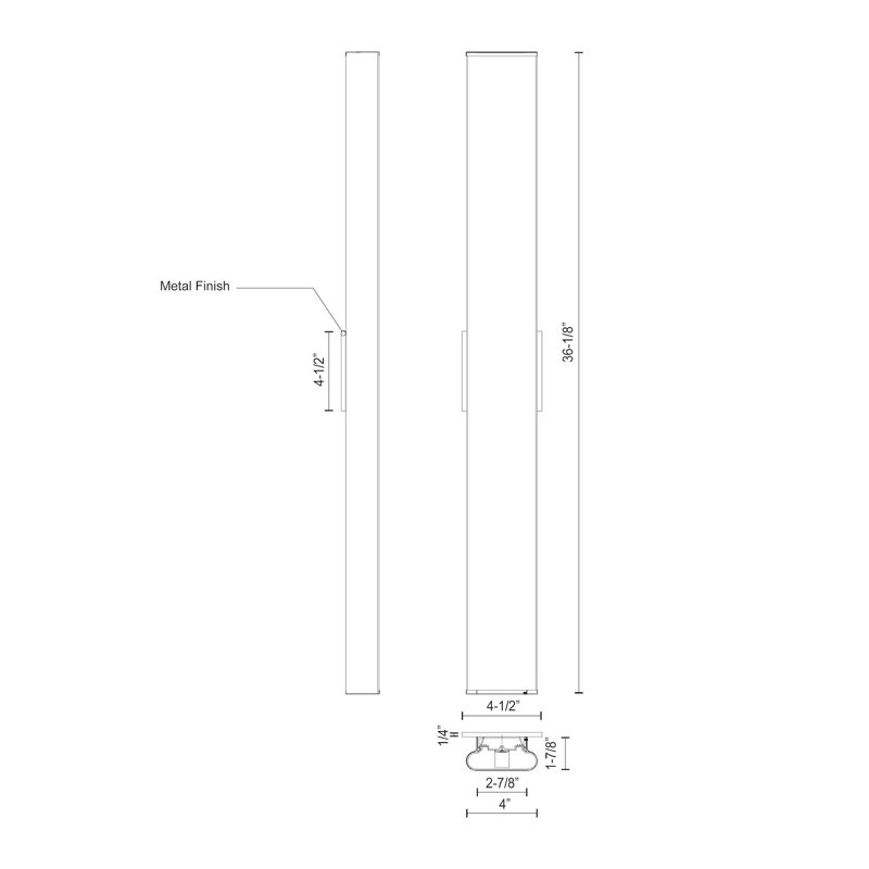 Ferguson 1 - Light LED Bath Bar, Chrome