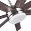Ventilateur de plafond 62 po à DEL intégré en nickel brossé avec télécommande-136805444-136805445