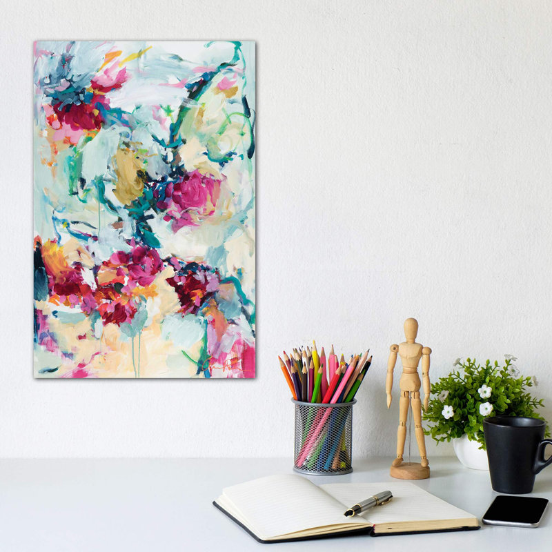 Jade Blossoms by Amira Rahim - Wrapped Canvas Painting, 66.04 cm H x 45.72 cm W x 1.91 cm D
