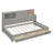 Twin Size Wooden Daybed With 3 Storage Drawers, Upper Soft Board, Shelf, And Integrated Sockets And USB Ports For Modern Living-1598477165