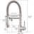Commercia With Pull Down Sprayer, Brushed Nickel Commercial Kitchen Faucet, Spring Kitchen Faucet, Kitchen Sink Faucet