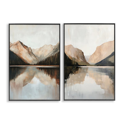 Ensemble de giclée encadrée rustique 2 pièces