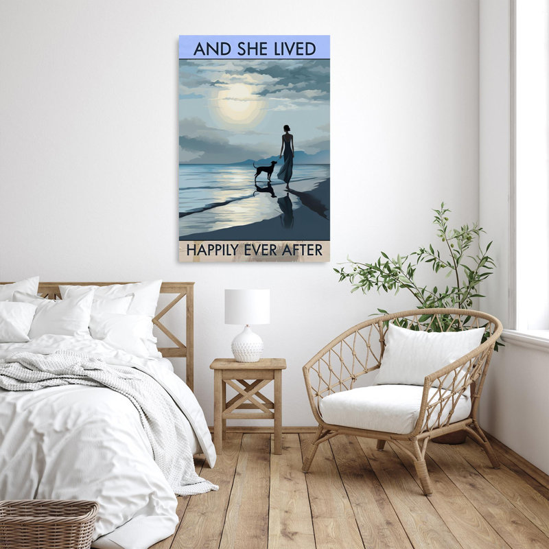 «Beach And She Lived Happily 1», reproduction sur toile, H 36 po x l 24 po x P 1,25 po