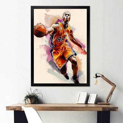 " Drawing Basketball Payer In Action "