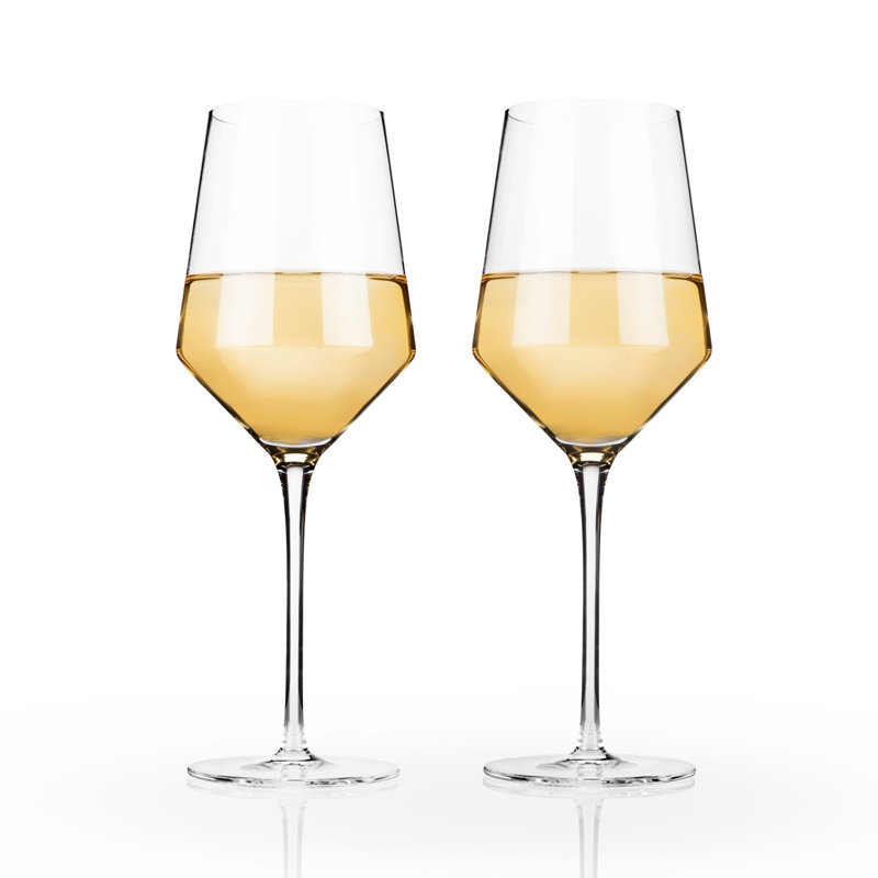 Raye Angled Crystal Chardonnay Glasses