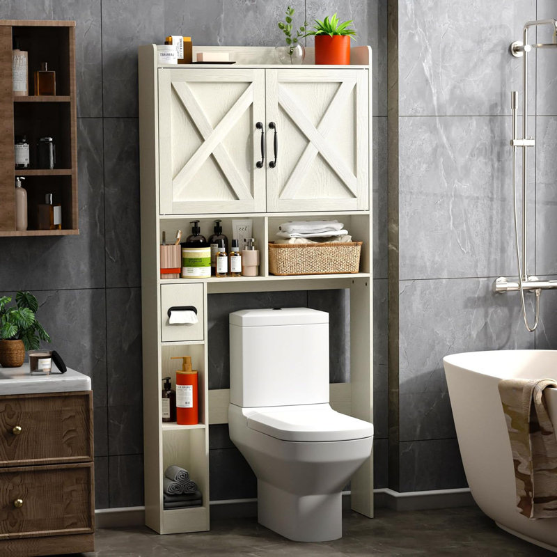 Armoire de rangement au-dessus de la toilette