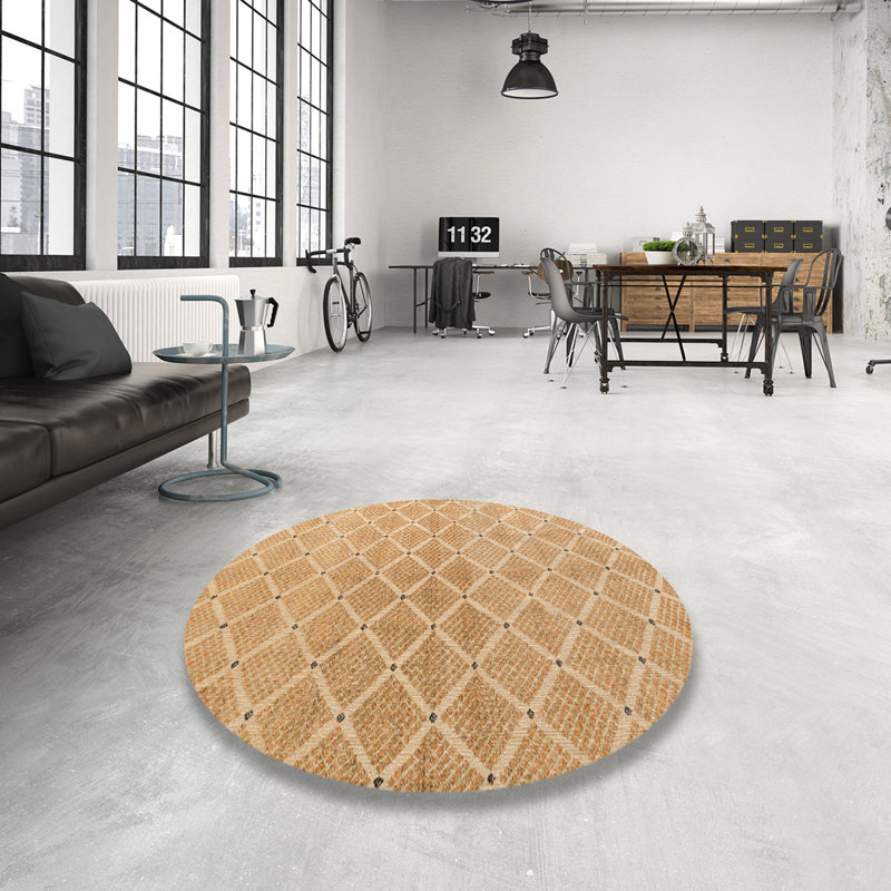 Tapis abstrait moderne 5352, Rond 7 pi