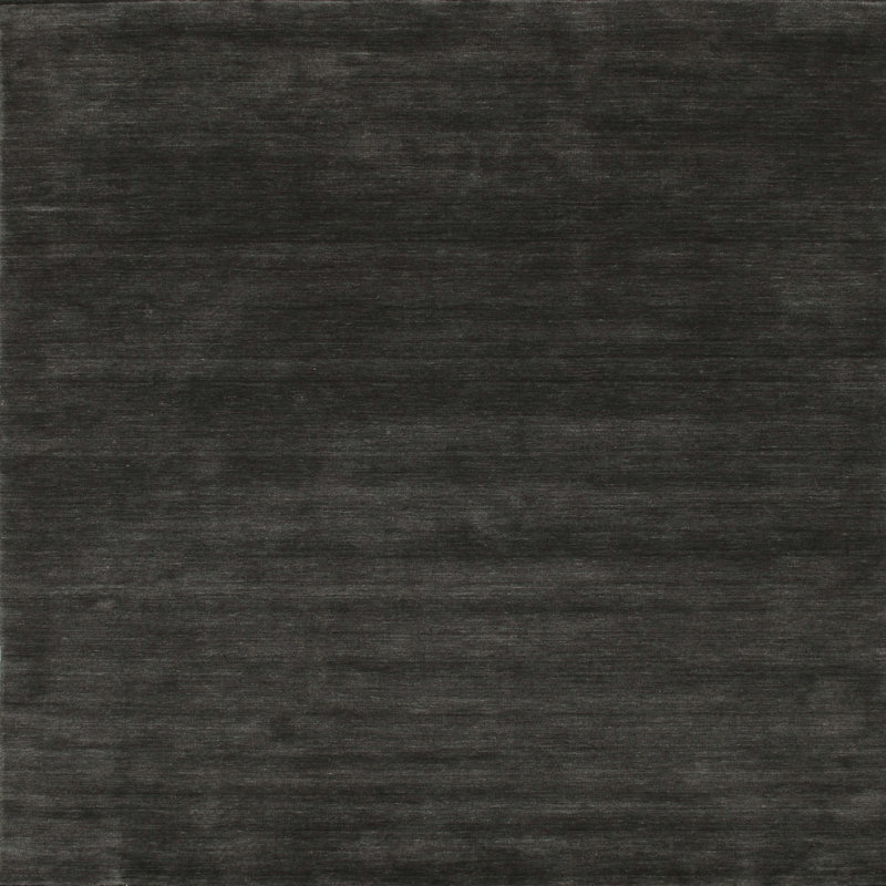 Tapis contemporain noir, Carré 5 pi