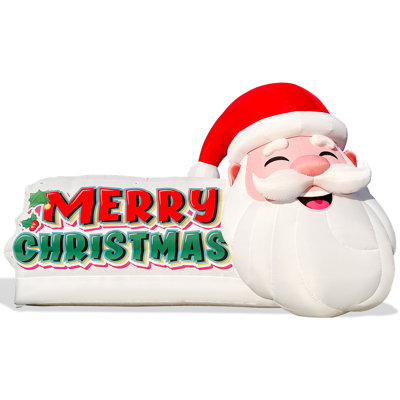 Père Noël gonflable 21 x 13 pi avec décoration de Noël pour jardin extérieur à DEL intégré