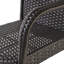 Tabouret de bar avec rotin en polyéthylène durable et structure en métal résistant aux intempéries