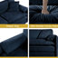 Chaises en chenille bleues - Tissu respirant pour une sensation de fraîcheur, fauteuils confortables, intérieur moderne et confortable,-471978383