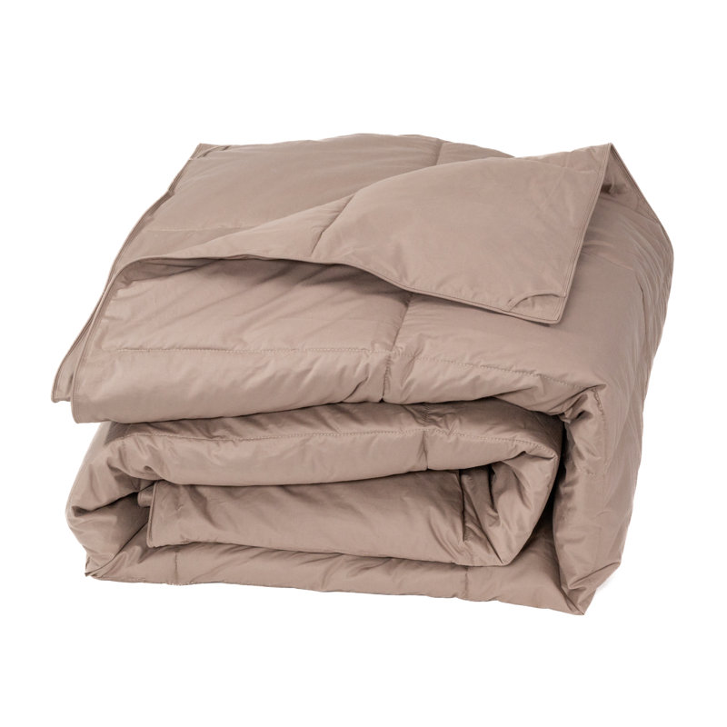 Cotton Box Stitch Comforter, King, Charcoal