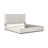 Pavira Bed With LED Lights - Stone