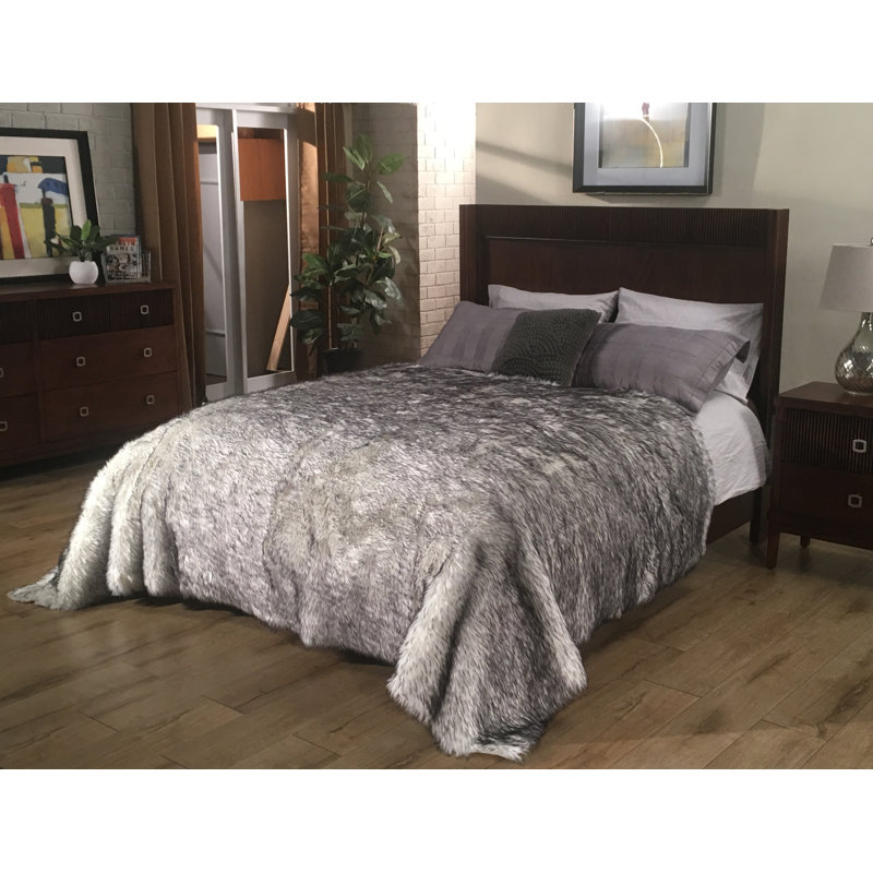 Machine Woven Coverlet, Twin Bedspread, White/Black