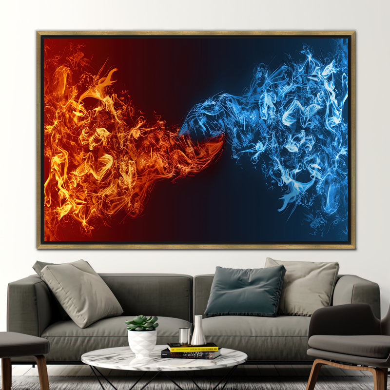 Print on Canvas, 25 cm H x 35 cm W, Framed Print without Mat, Gold